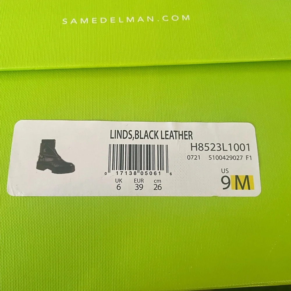 Sam Edelman Black Zip Up Boots Like New with box Size 9M - Picture 7 of 11